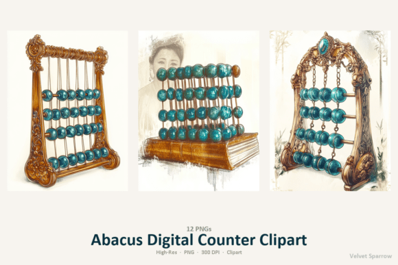 Abacus Digital Counter Clipart