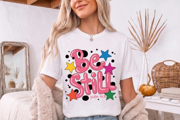 Be Still Colorful Retro Faith Design