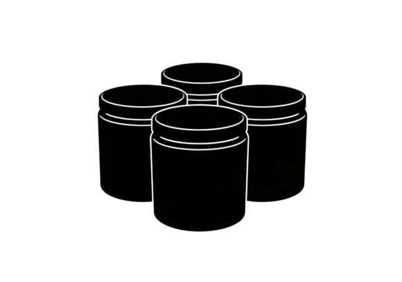 Black Jars Set SVG Clipart: A Creative Tool for Modern Designers and Crafters