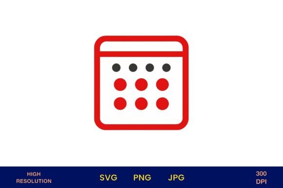 Braille Symbol Vector Icon in Red Frame