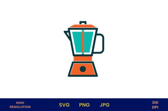 Bright Blender Jar Icon for Kitchen Use