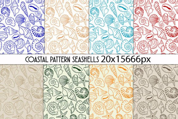 Coastal Pattern Seashells: A Versatile Design for Coastal Enthusiasts