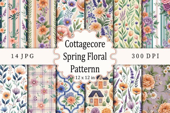 Cottagecore Spring Floral Pattern