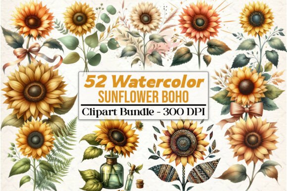 Discover the Magic of Sunflower Boho Clipart: A Digital Designer’s Essential Tool