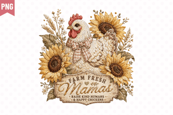 Enhance Your Design Workflow with Farm Fresh Mama Chicken PNG