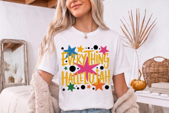 Everything Hallelujah Retro Faith Art: A Vibrant Expression of Christian Joy
