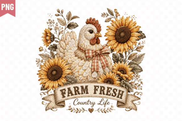 Farm Fresh Country Life Chicken PNG