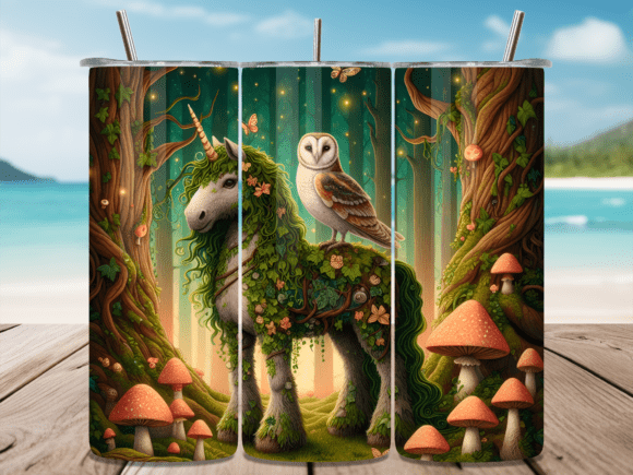 Forest Guardian Unicorn Owl Art Tumbler: A Unique Way to Personalize Your Drinkware