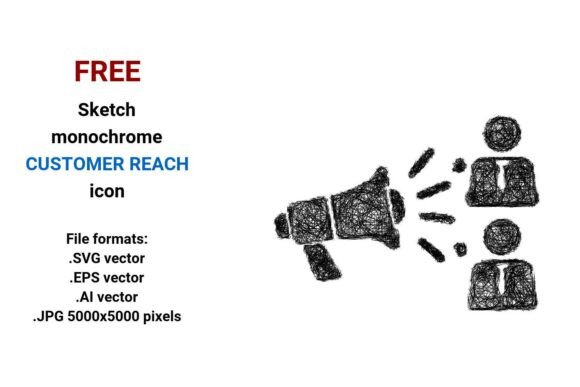Free Sketch Customer Reach Icon