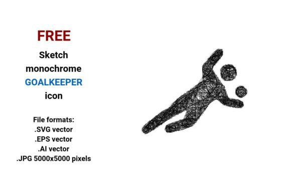 FREE Sketch Goalkeeper Icon: A Versatile Tool for Design and Workflow