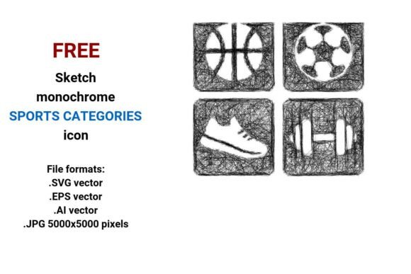 FREE Sketch Sports Categories Icon