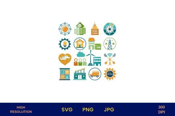 Icons for Smart City, Energy, and Transport: A Practical Guide