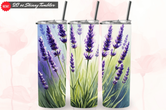 Lavender Flowers 01 Sketch Tumbler Wraps: A Modern Solution for Creative Expression