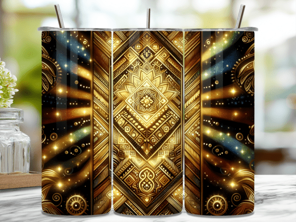 Luxury Gold Mandala Celestial Tumbler: A Stylish Solution for Custom Drinkware Enthusiasts