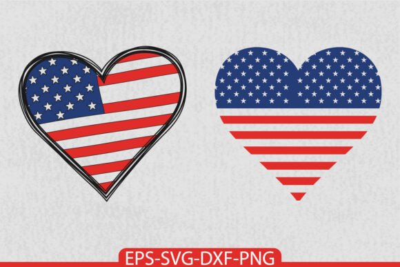 Patriotic Heart SVG Bundle USA Flag 4th – A Creative Resource for Modern Designers