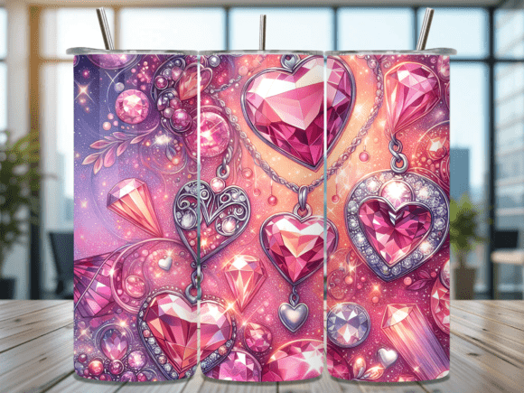Pink Crystal Heart Jewelry Wrap Tumbler: A Stylish and Functional Addition to Your Daily Life