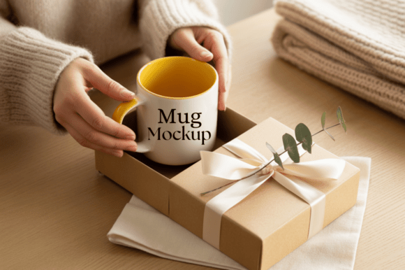 Presenting Your Ceramic Mug Designs with Style: The Ceramic Mug Mockup, Gift Box