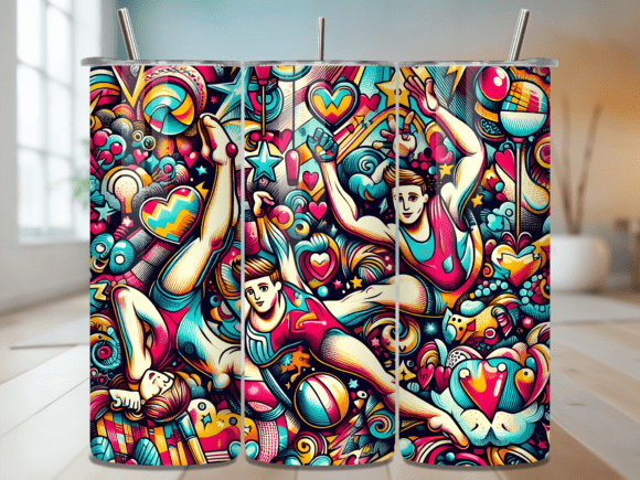 Retro Comic Pop Art Sports Tumbler Wrap