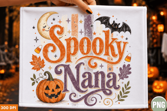 Spooky Nana Retro Halloween T-shirt Design