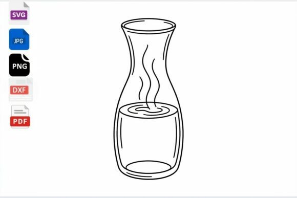 Steaming Carafe SVG Hot Drink Line Art: A Creative Tool for Modern Crafters