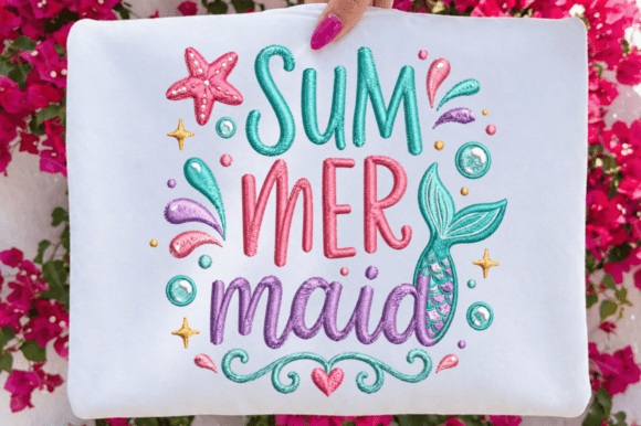 Summer Mermaid Cute Beach PNG Design