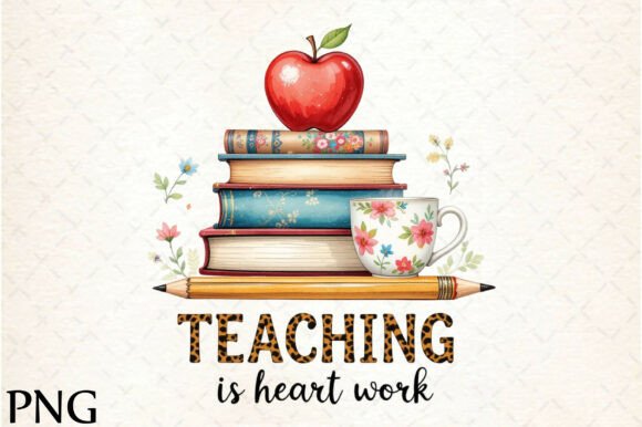 Teaching is Heart Work PNG: A Creative Resource for Design Enthusiasts