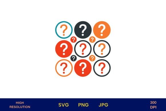 Vibrant Question Marks Set