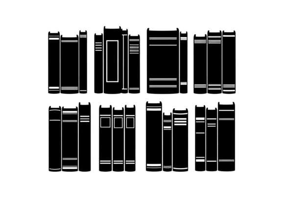 Vintage Book Stack Clipart Silhouette: A Versatile Tool for Creative Projects