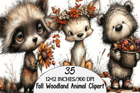 Watercolor Fall Woodland Animal Clipart: A Versatile Resource for Creative Projects