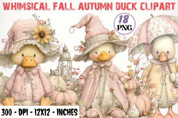 Whimsical Fall Autumn Duck Clipart: A Versatile Resource for Creative Projects