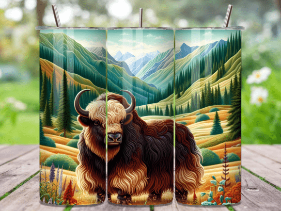 Yak Wildflower Mountain Tumbler Wrap: A Practical Digital Design Asset